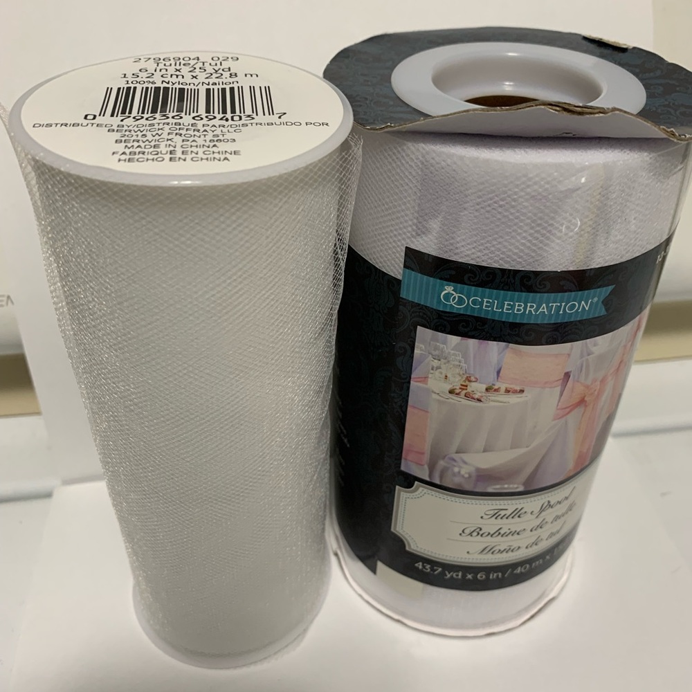 Holiday decor tulle spool